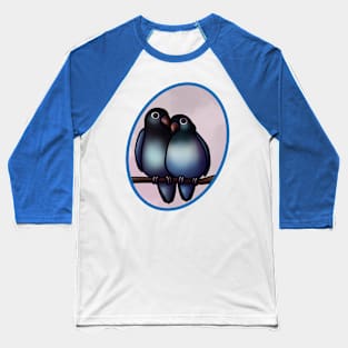 Lovebirds blue Baseball T-Shirt